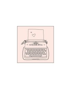 M&B Stamp - typewriter - 45x45mm