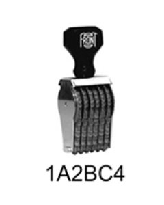 Tracking Stamp - Full Alphabet and Numbers - 7 Slot Band